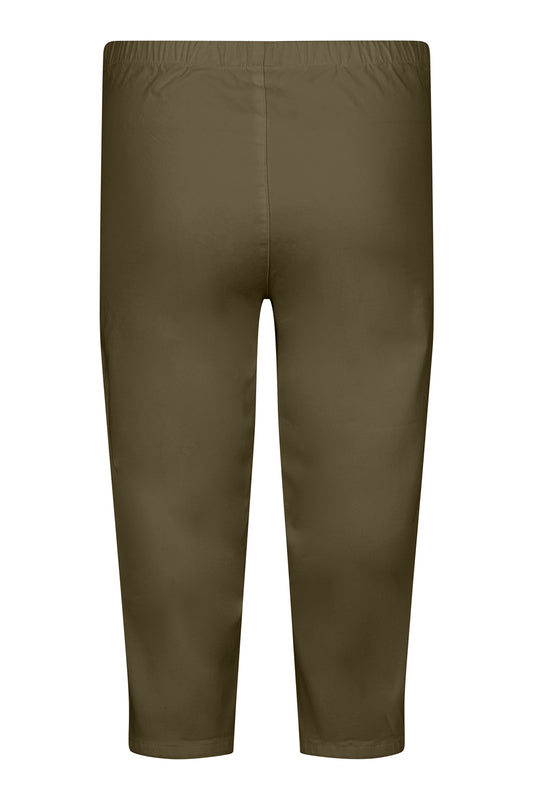6699/6107 KNEE LENGTH SUPER STRETCHY PULL UP TROUSERS Khaki