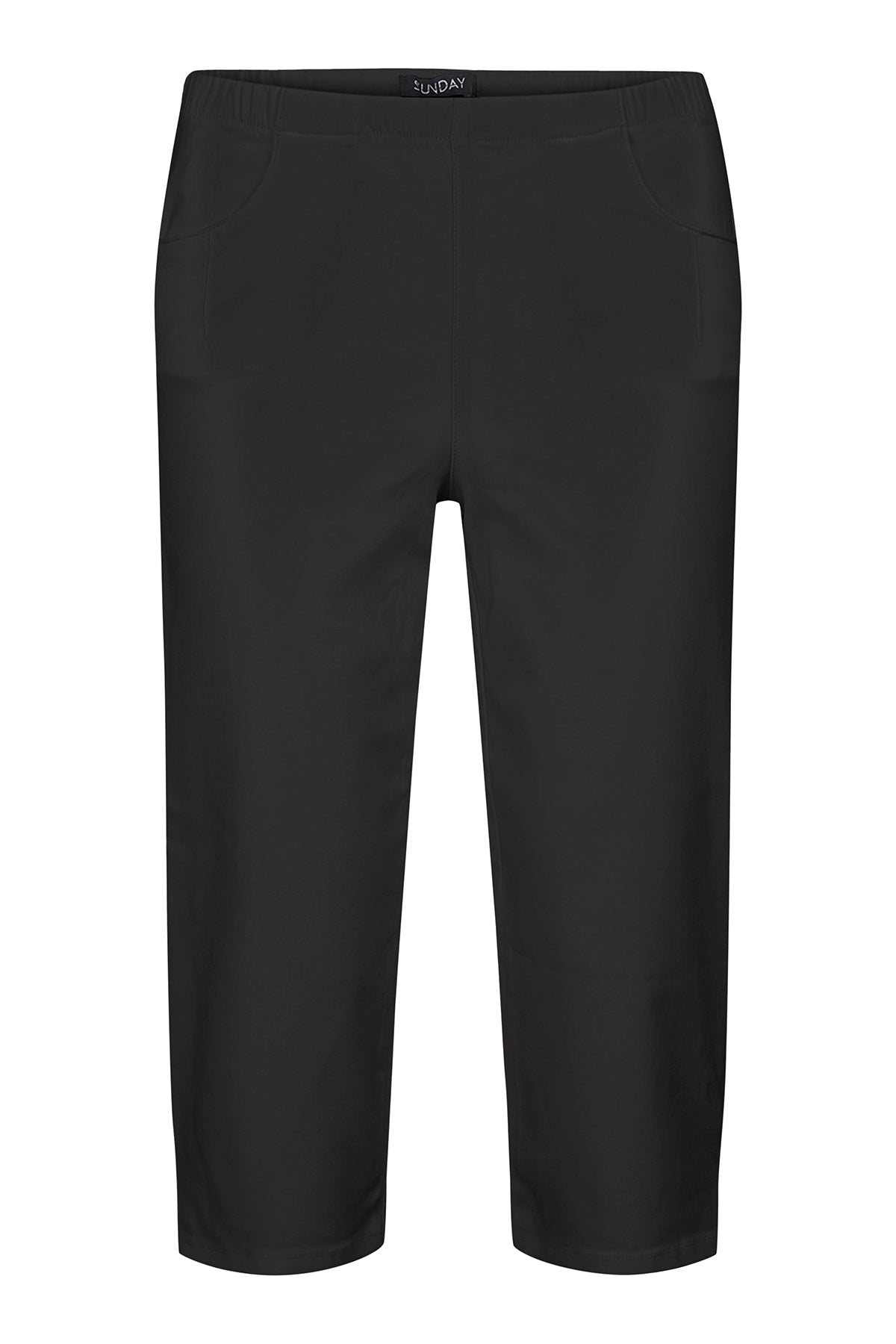 6699/6107 KNEE LENGTH SUPER STRETCHY PULL UP TROUSERS Black