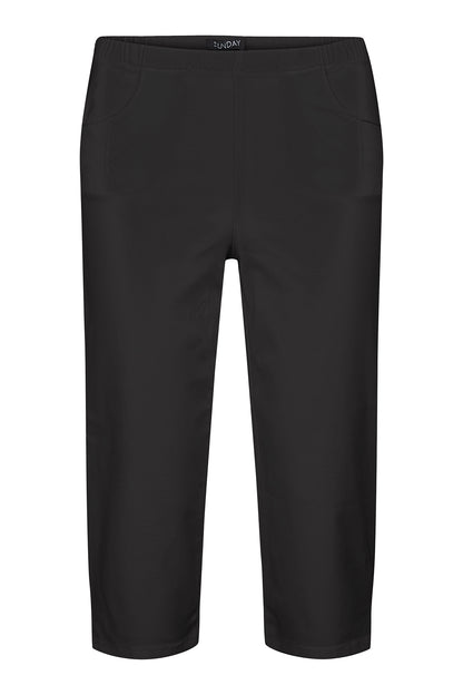 6699/6107 KNEE LENGTH SUPER STRETCHY PULL UP TROUSERS Black