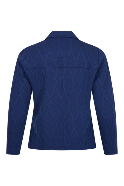 6706/6353 Soft Jersey Collar Brocade Jac Navy