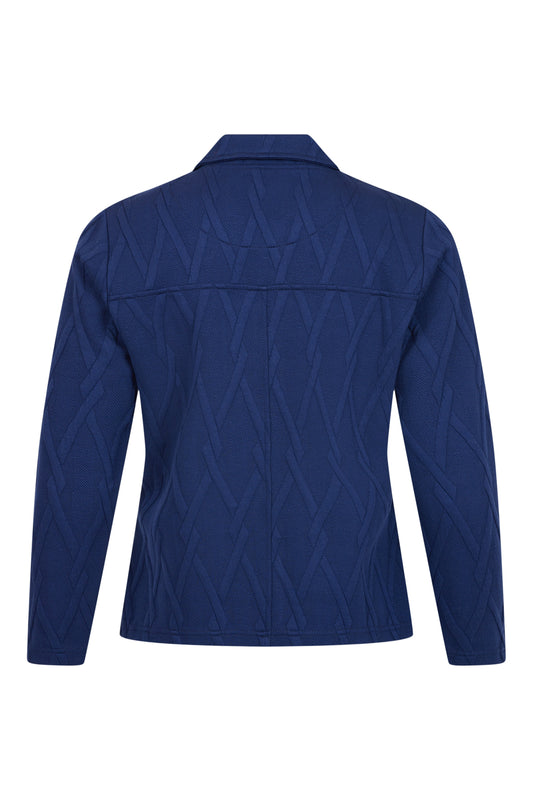 6706/6353 Soft Jersey Collar Brocade Jac Navy