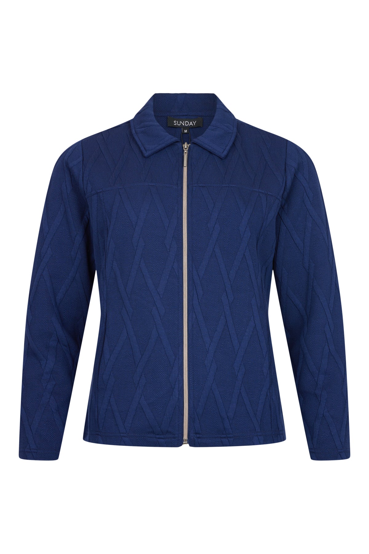 6706/6353 Soft Jersey Collar Brocade Jac Navy