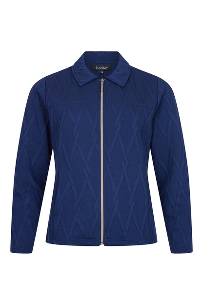 6706/6353 Soft Jersey Collar Brocade Jac Royal Blue