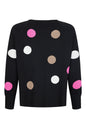 6742/6281 Large Spot O-Neck Jumper Black
