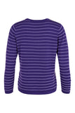 6863/6905 Ribbed Swirl Design O-Neck Jum Purple