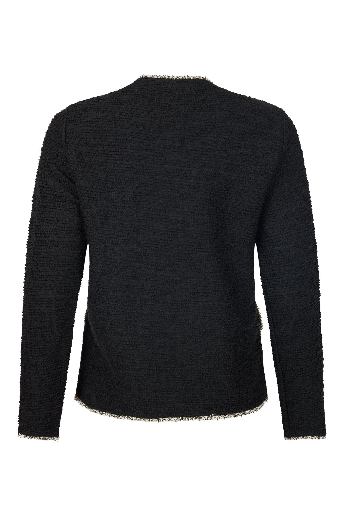 6873/6433 Jacket Style Short Cardigan Black/White