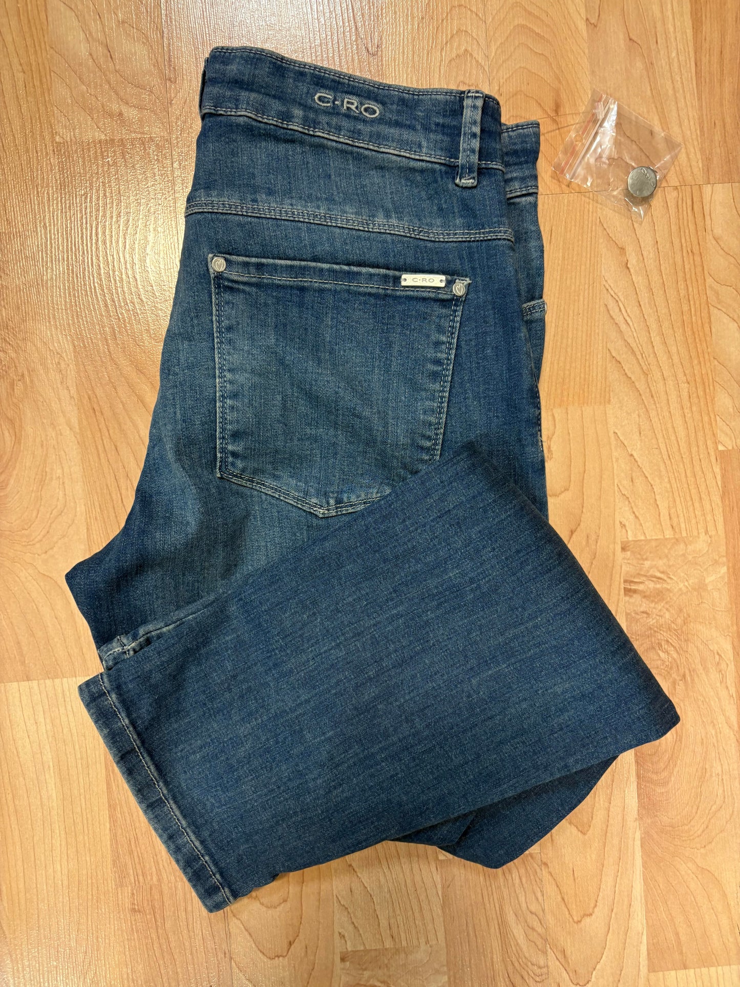 6893 26inch slit bottom straight leg Jeans Denim
