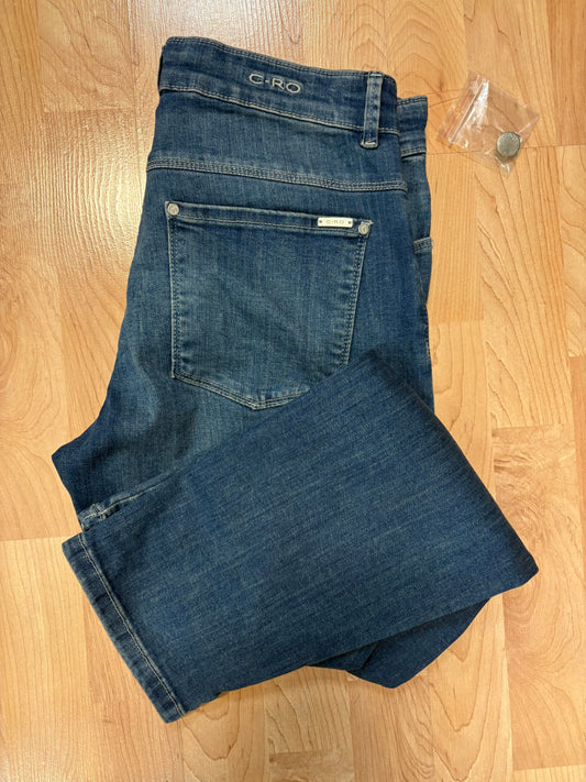 6893 26inch slit bottom straight leg Jeans Denim