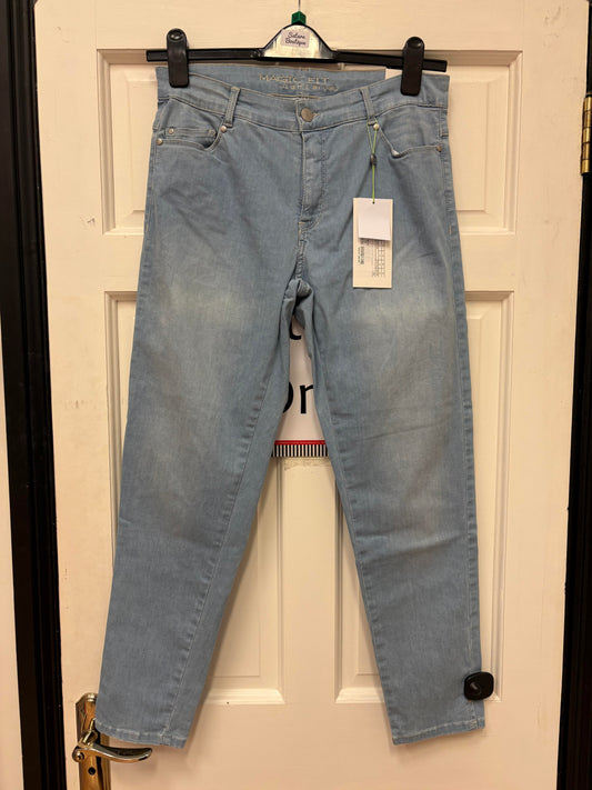 6893 26inch slit bottom straight leg Jeans Light Denim