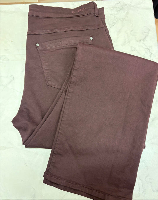 6897 magic fit flared jeans Wine-Red
