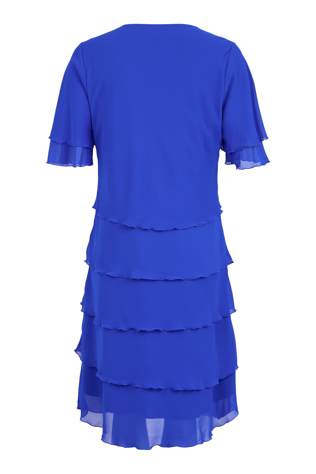 6916 6934 Layered Dress Sh/Sl Royal Blue