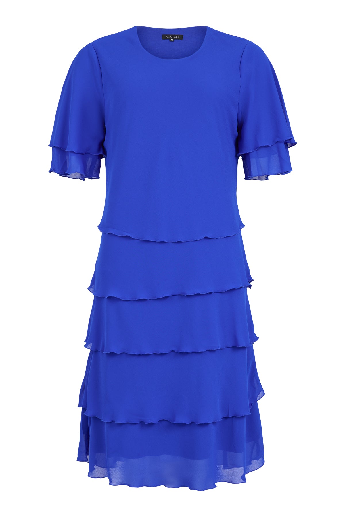 6916 6934 Layered Dress Sh/Sl Royal Blue