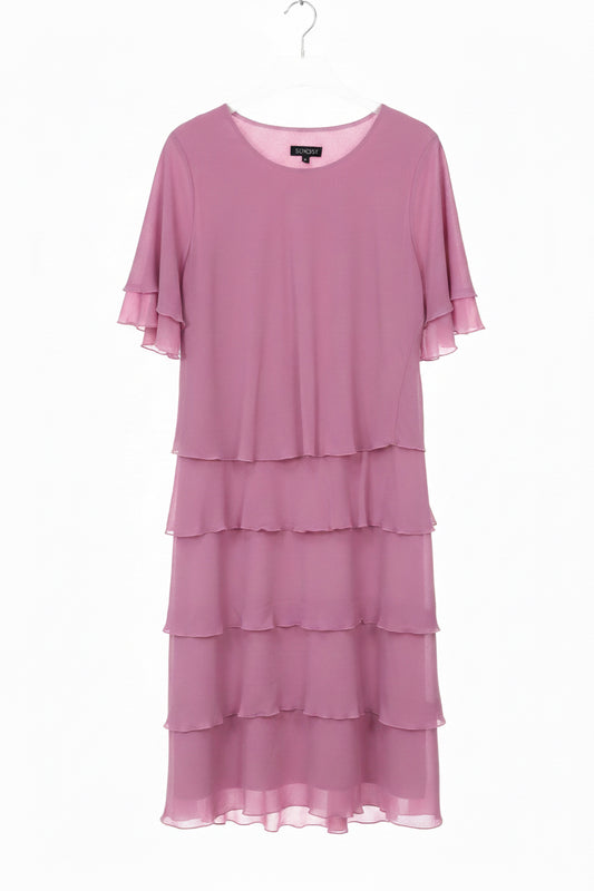 6916 6934 LAYERED DRESS SH/SL Pink