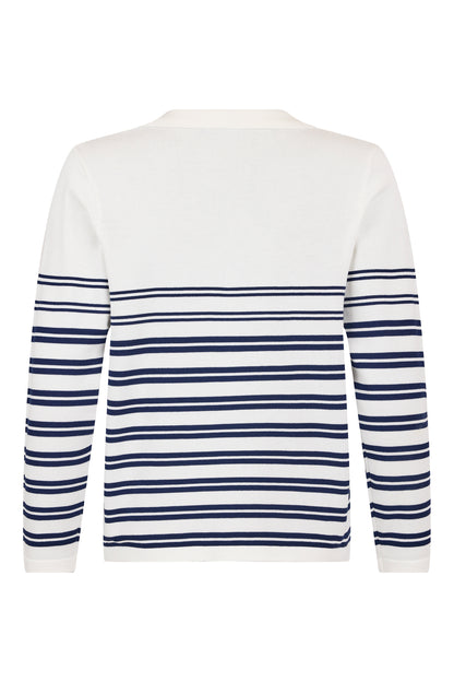 6929/6281 Collar Stripe Jumper Lilac