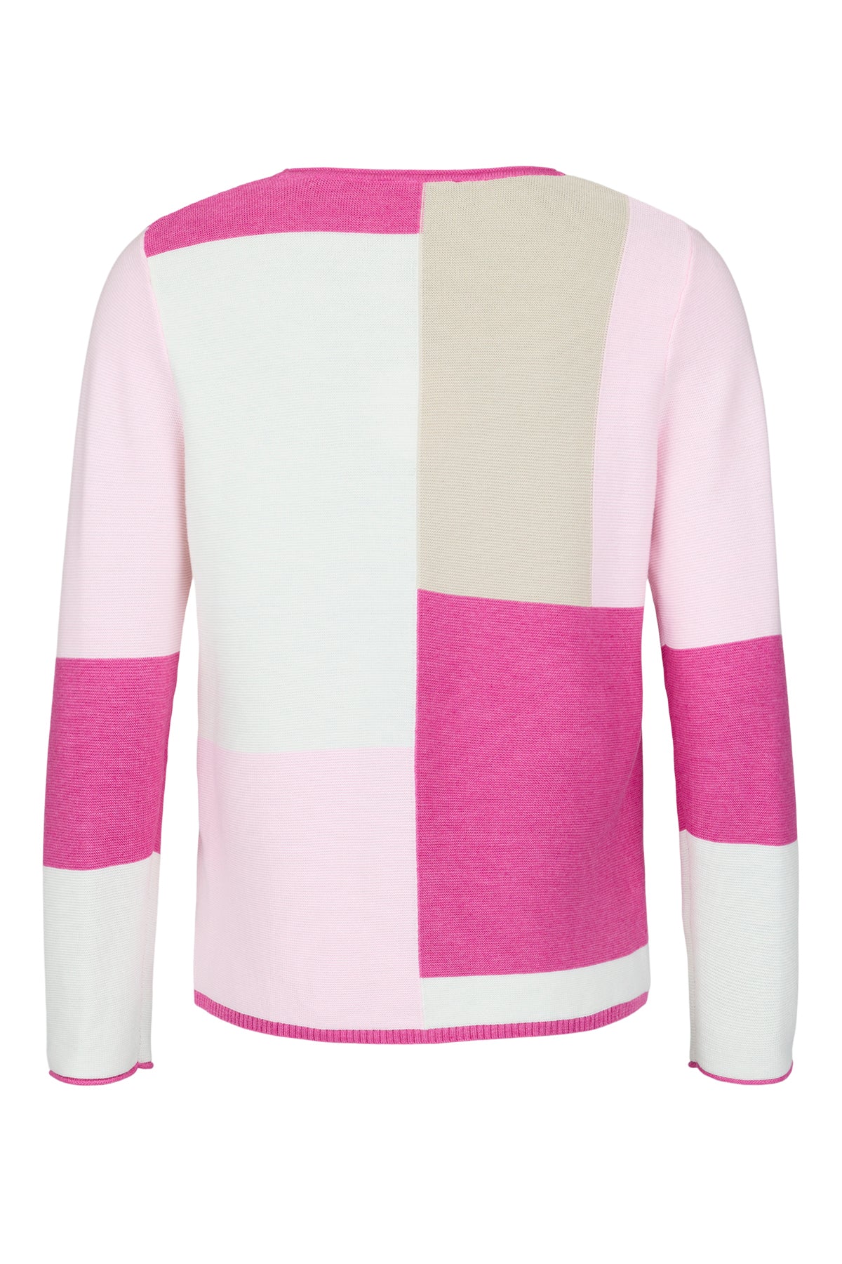 6946/6469 Block Colour Cotton Feel Jumpe Pink