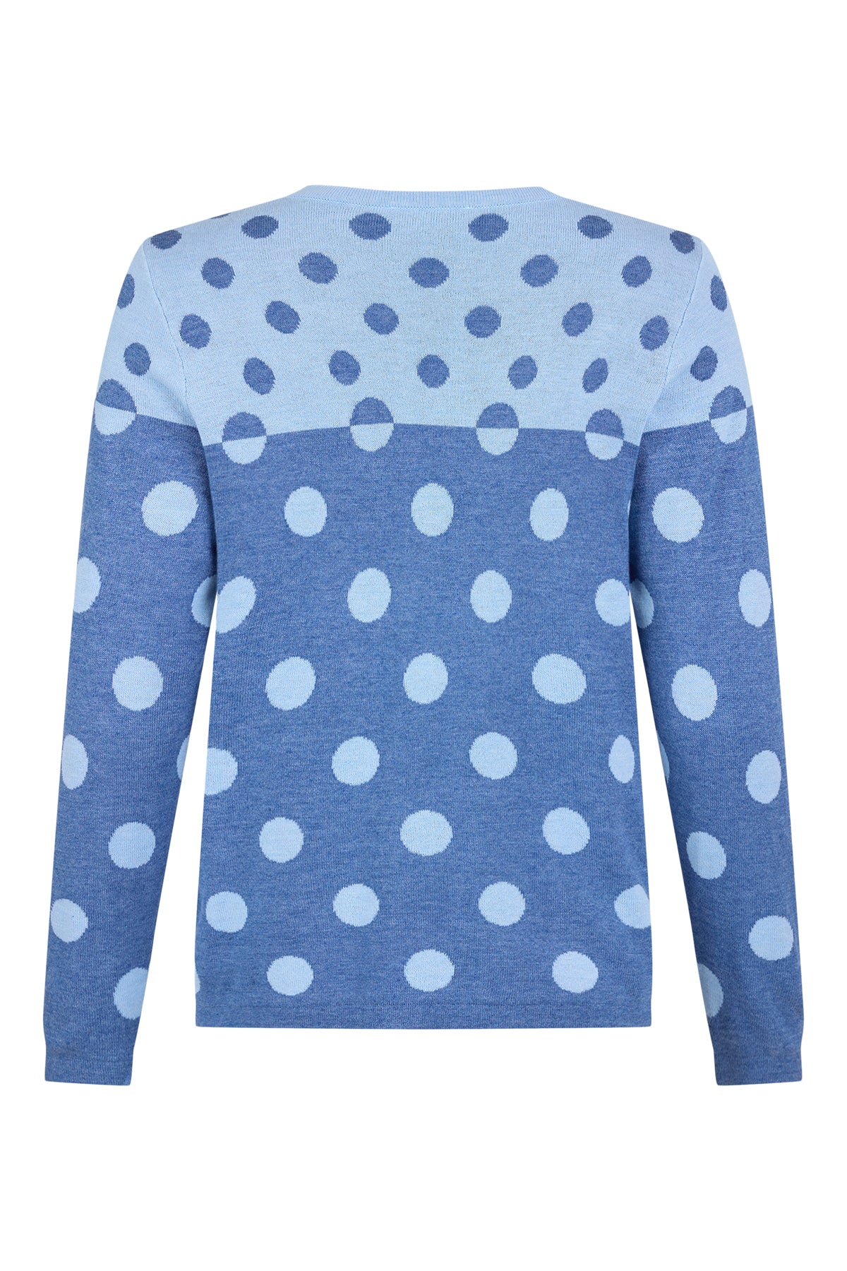 6947/6470 Polka Dot O-Neck Jumper Navy