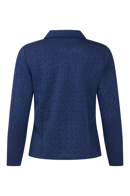 6967/6467 Zip Up Waffle Jacket Navy