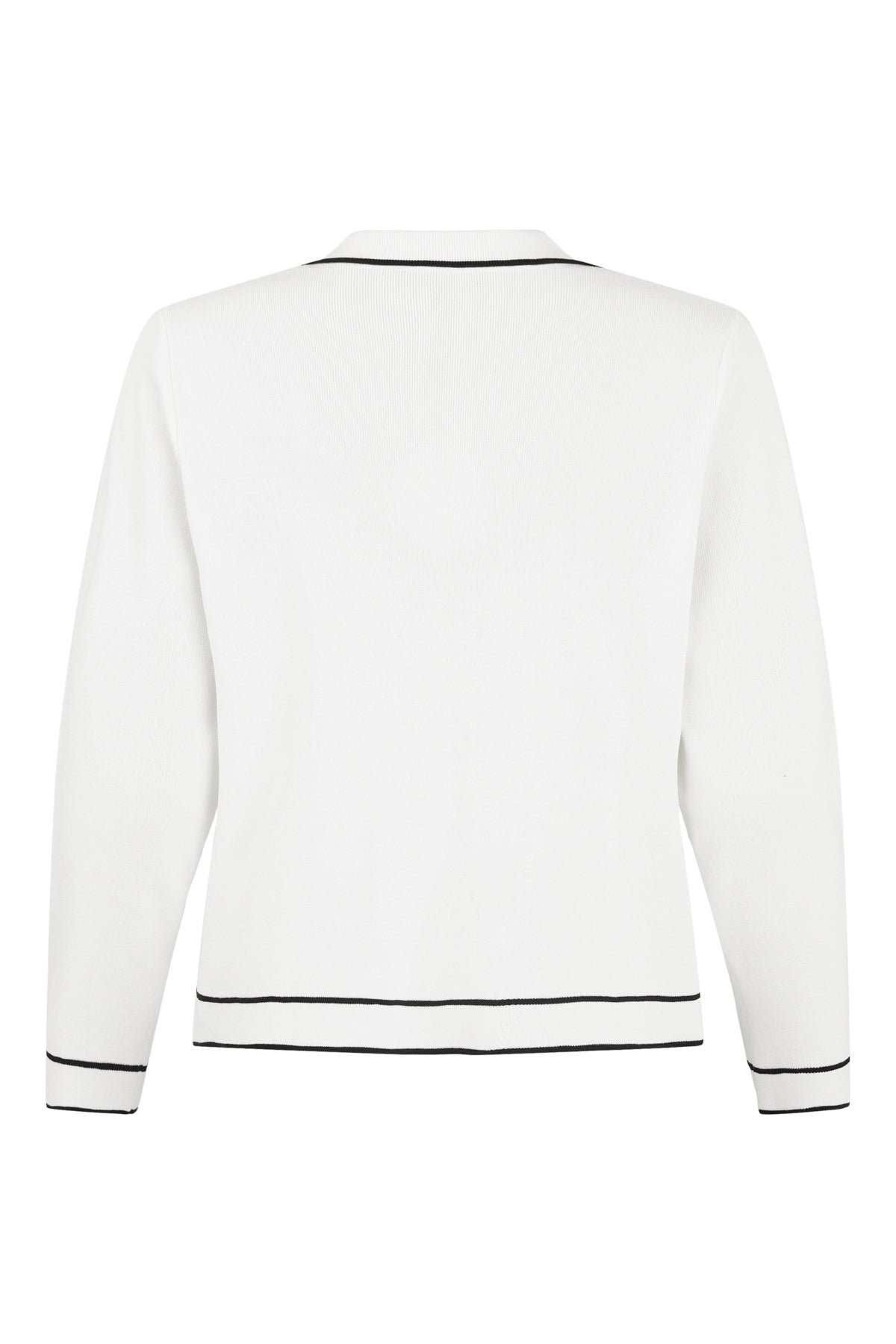 6977/6466 Jacket Style Collar Cardigan Navy/White