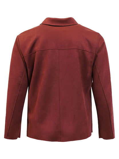 70011 button up shirt style jacket WINE