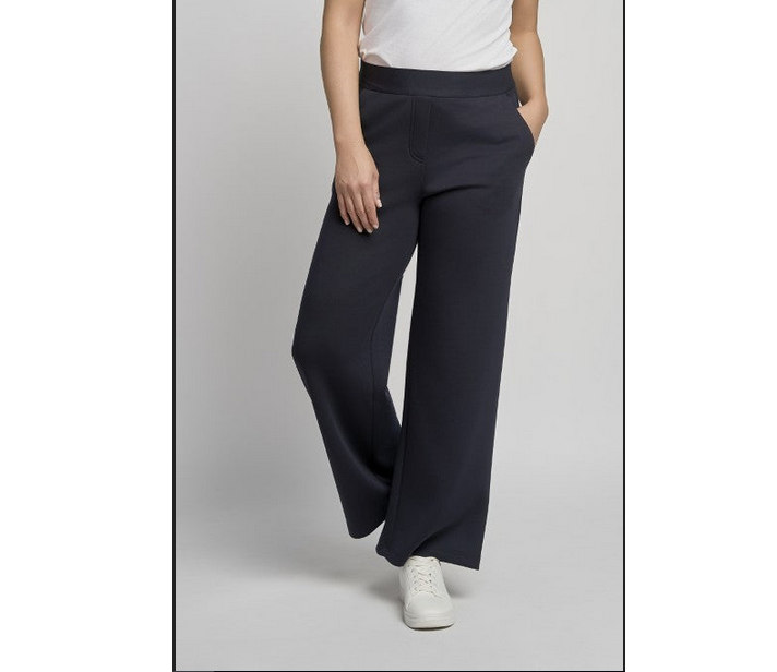 729T Side Pocket Heavy Wide Leg Trs Navy