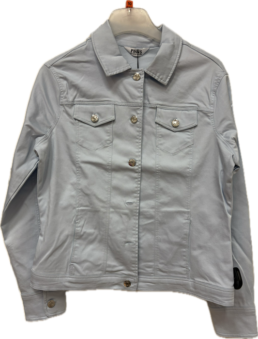 743Jk Soft Feel Denim Style Jacket Baby Blue