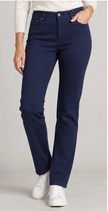 785T 4 WAY STRETCH SLIM STRAIGHT LEG TRS Navy