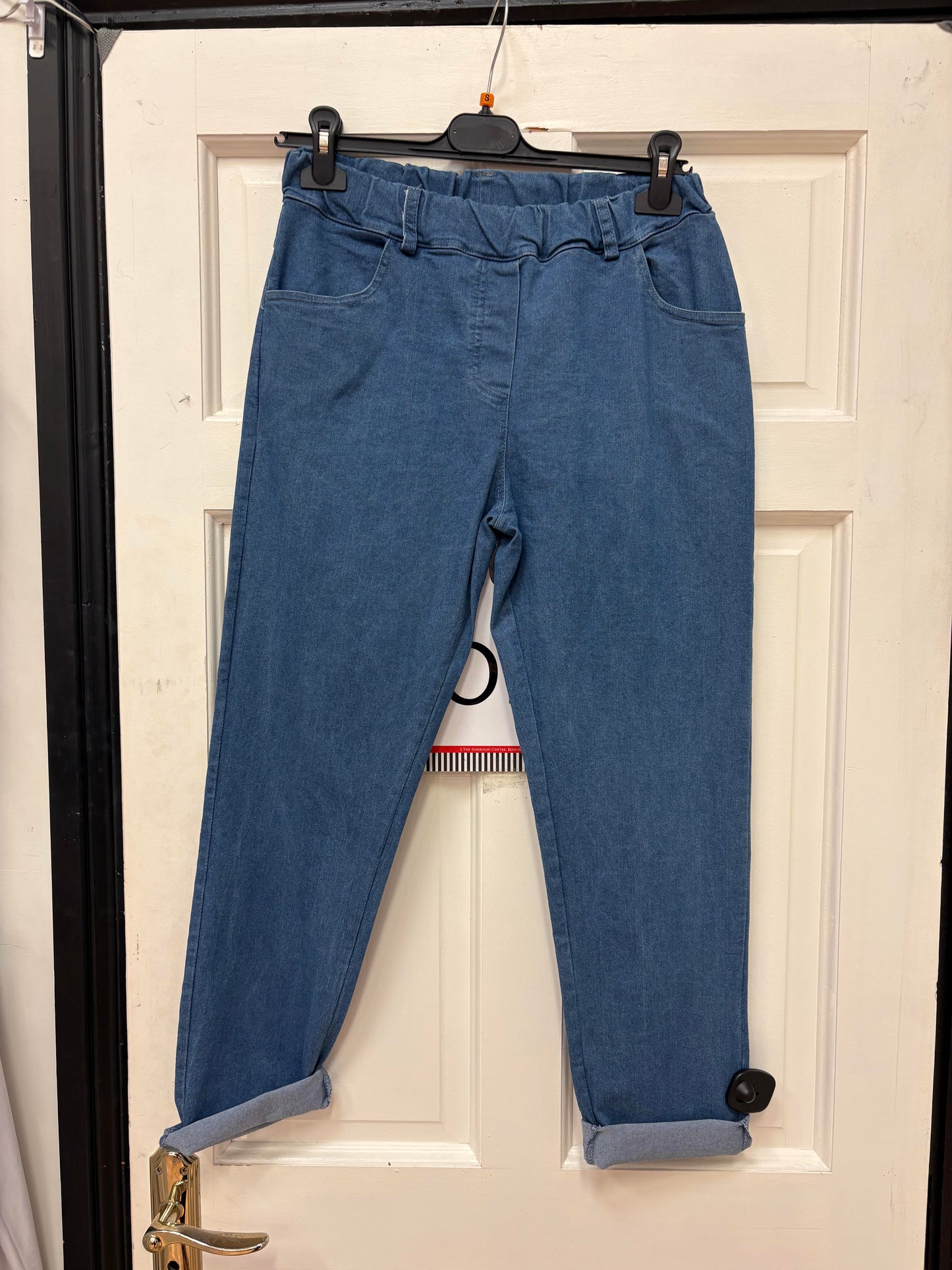 7879Z-Denim 7879Z Stretch Roll Bottom Jeans Denim Light Denim