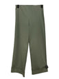 7885 Wide Leg Pull Up Trs With Turn Up Khaki