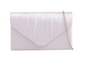 Satin Small Dressy Clutch Bag White