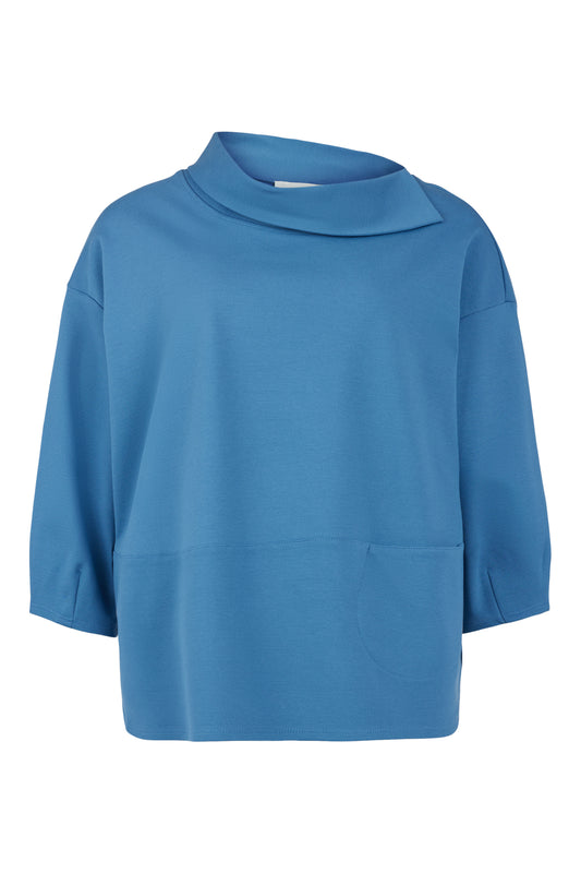 83667 3/4 Sleeve Boat Nck Noen Sweater Plum