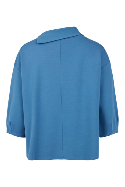 83667 3/4 Sleeve Boat Nck Noen Sweater Plum