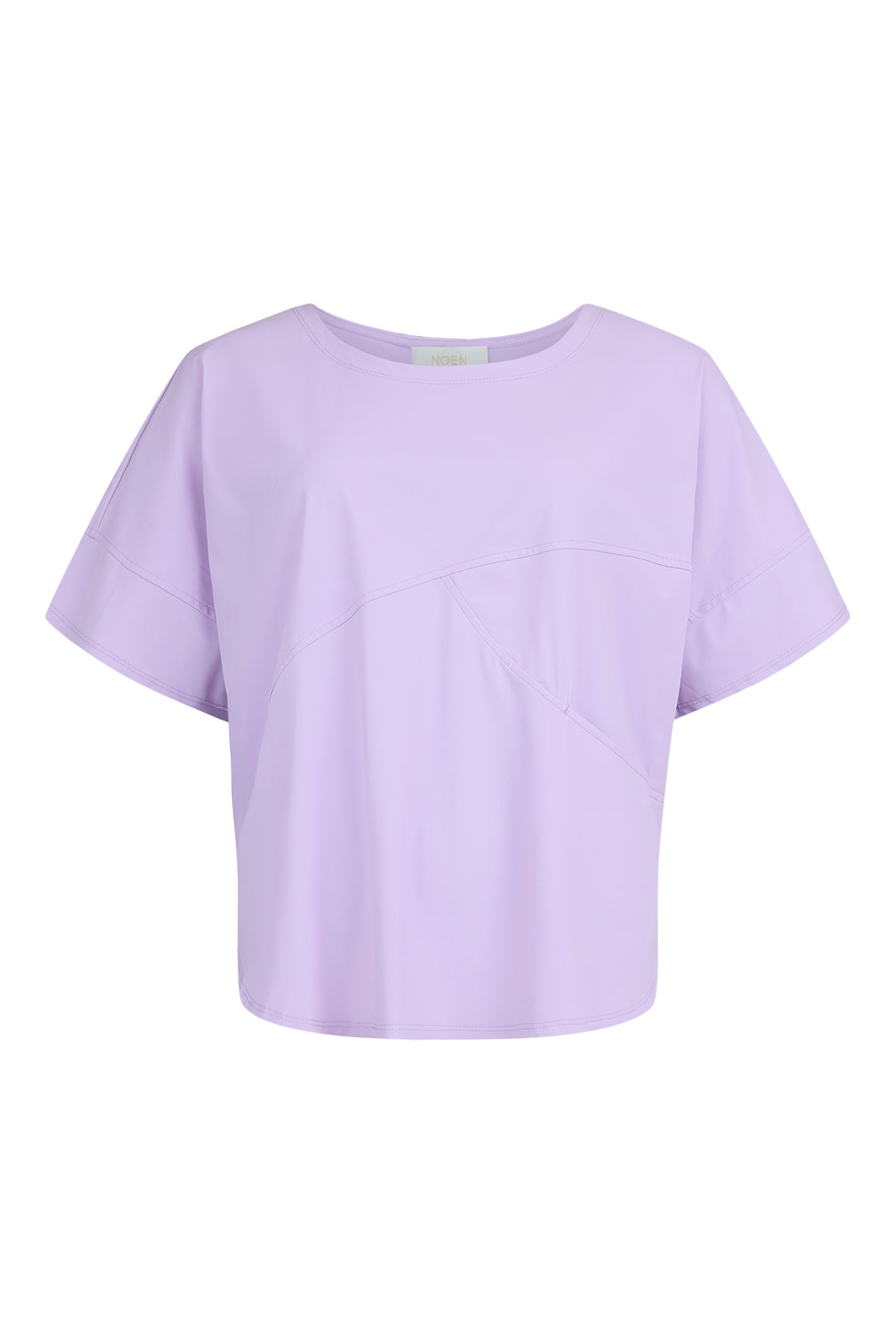 84023 Short Taffata S/S Top Pocket Lilac