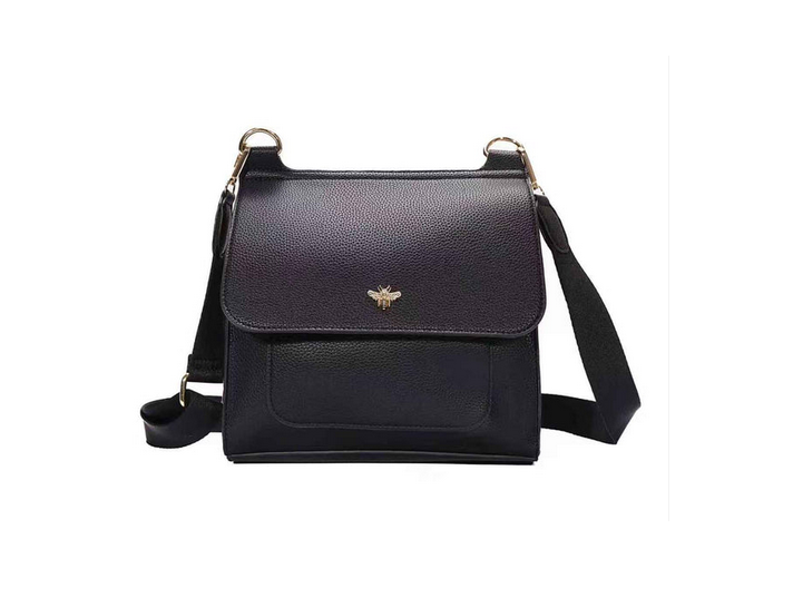8716 Cross Body Bag With Bee Black