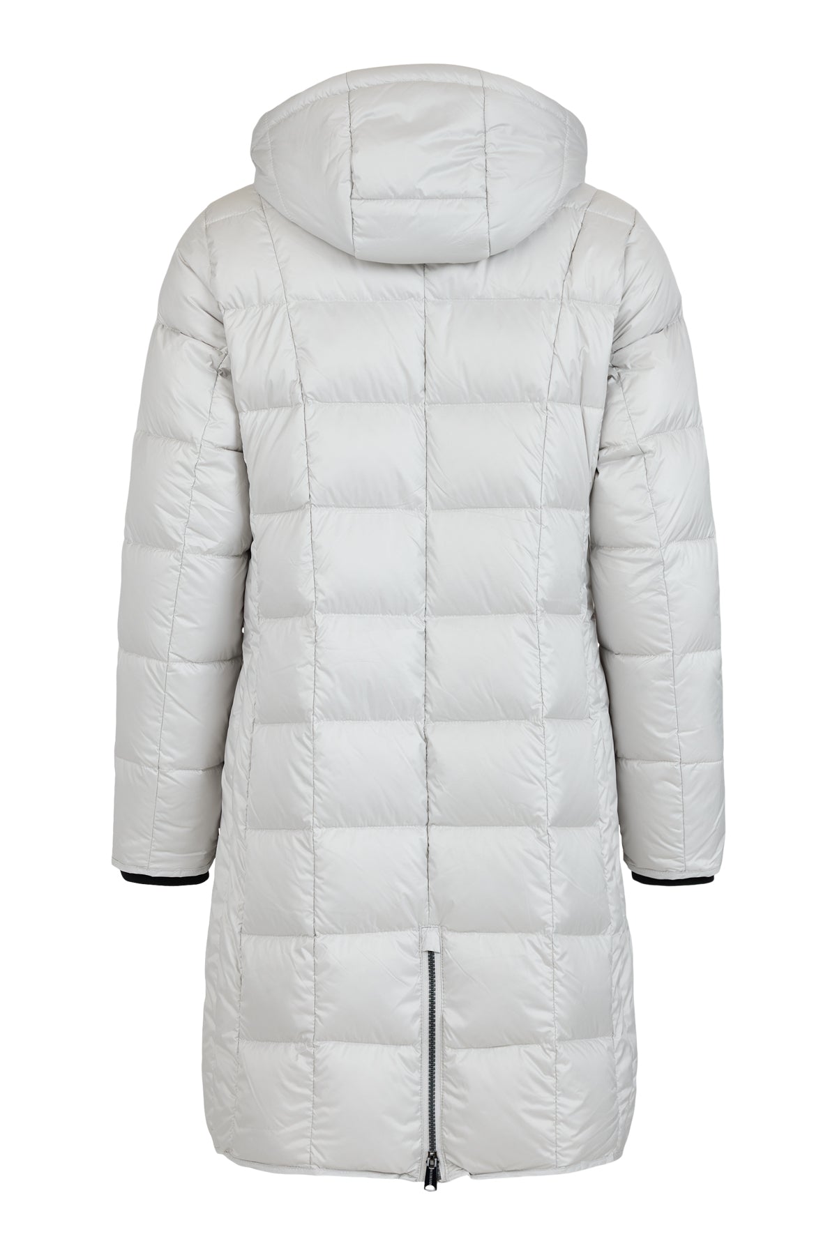 8823 Knee Lgt Padded Dressy Casual Coat Silver