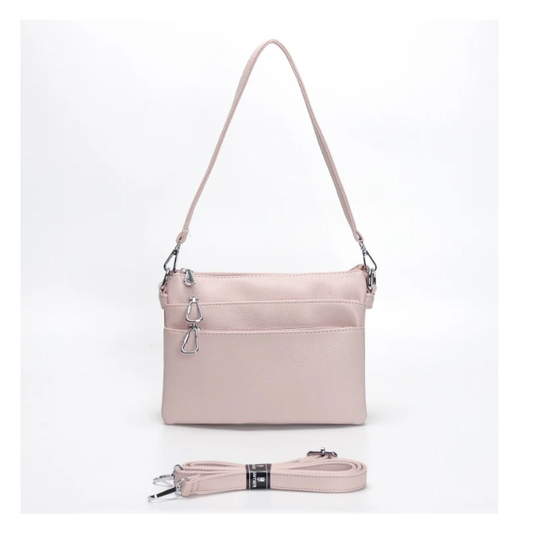 946 TRIPLE ZIP HANDBAG Pink