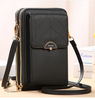 9802 Crossbody Phone/Purse Bag Black