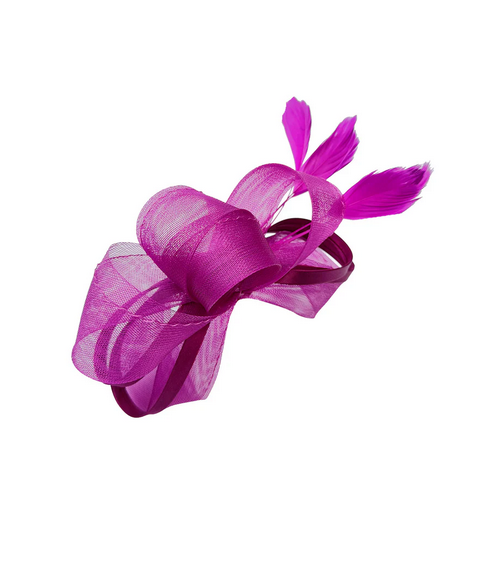 Ft4078-Royal-Blue Ft4078 Bow Shaped Fasic With Satin Loops Royal Blue Magenta