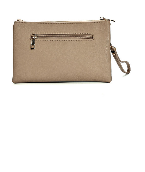 G4795-1 SMALL DOUBLE POCKET WRISTLET BAG Navy