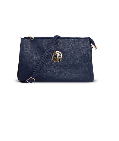 G4795-1 SMALL DOUBLE POCKET WRISTLET BAG Black