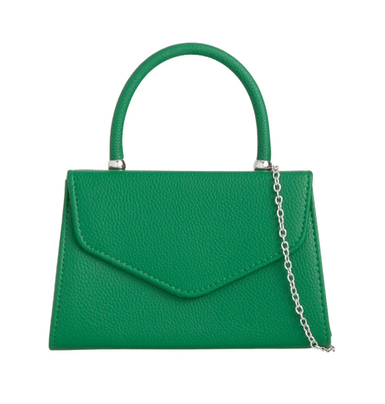 H2439 Metalic Handle Envelope Clutch Bag Green