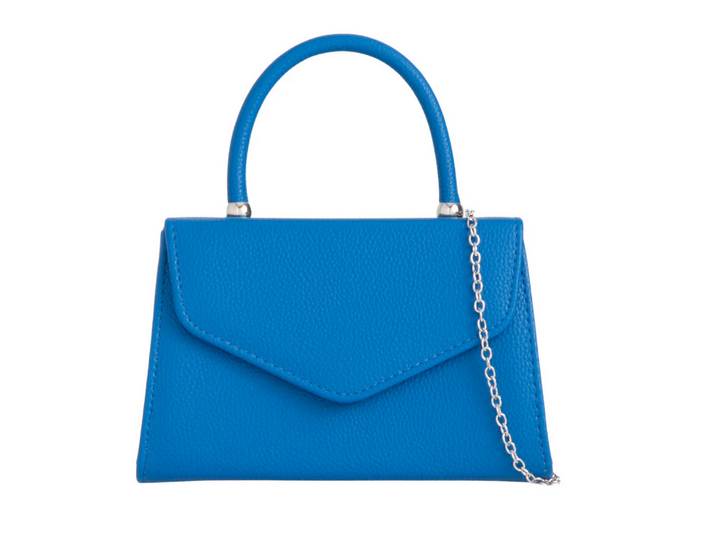 H2439 Metalic Handle Envelope Clutch Bag Royal Blue