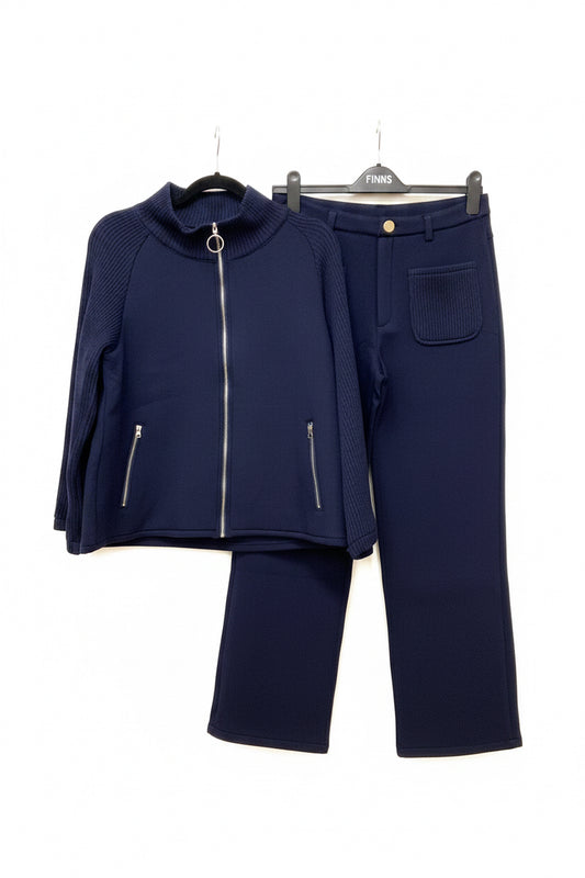 Hendrix casual trousers 2 pockets front Navy