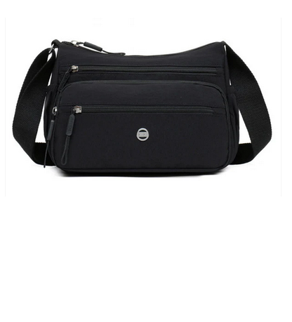 Ht231 CANVAS CASUAL CROSSBODY MULTI POCKET BAG Black