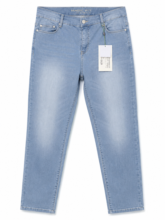 6893 26inch slit bottom straight leg Jeans Light Denim