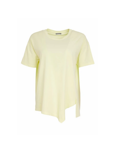 Nas26112 JERSEY TOP CUT OUT HEM Lemon