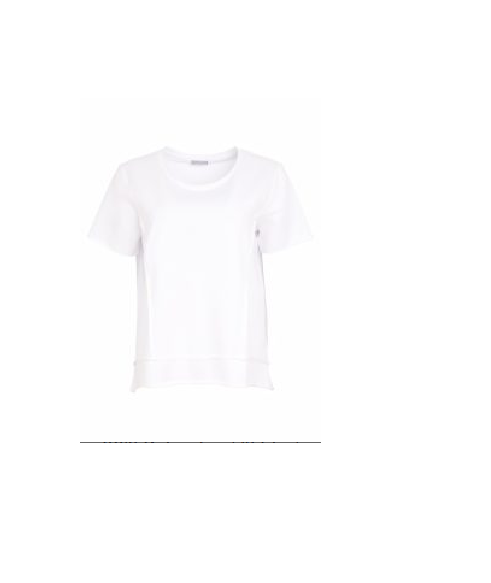 Nas26185 S/S T-Shirt Raw Seam Detail White