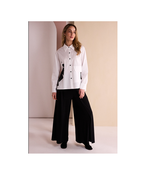 Naw26177 TROUSERS WITH JERSEY OVERSKIRT Black