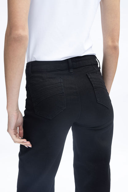 Napoli Napoli Wide Leg Stud Pocket Detail Jeans Denim Brown