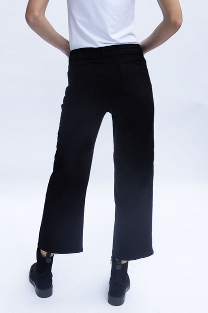 Napoli Napoli Wide Leg Stud Pocket Detail Jeans Denim Brown
