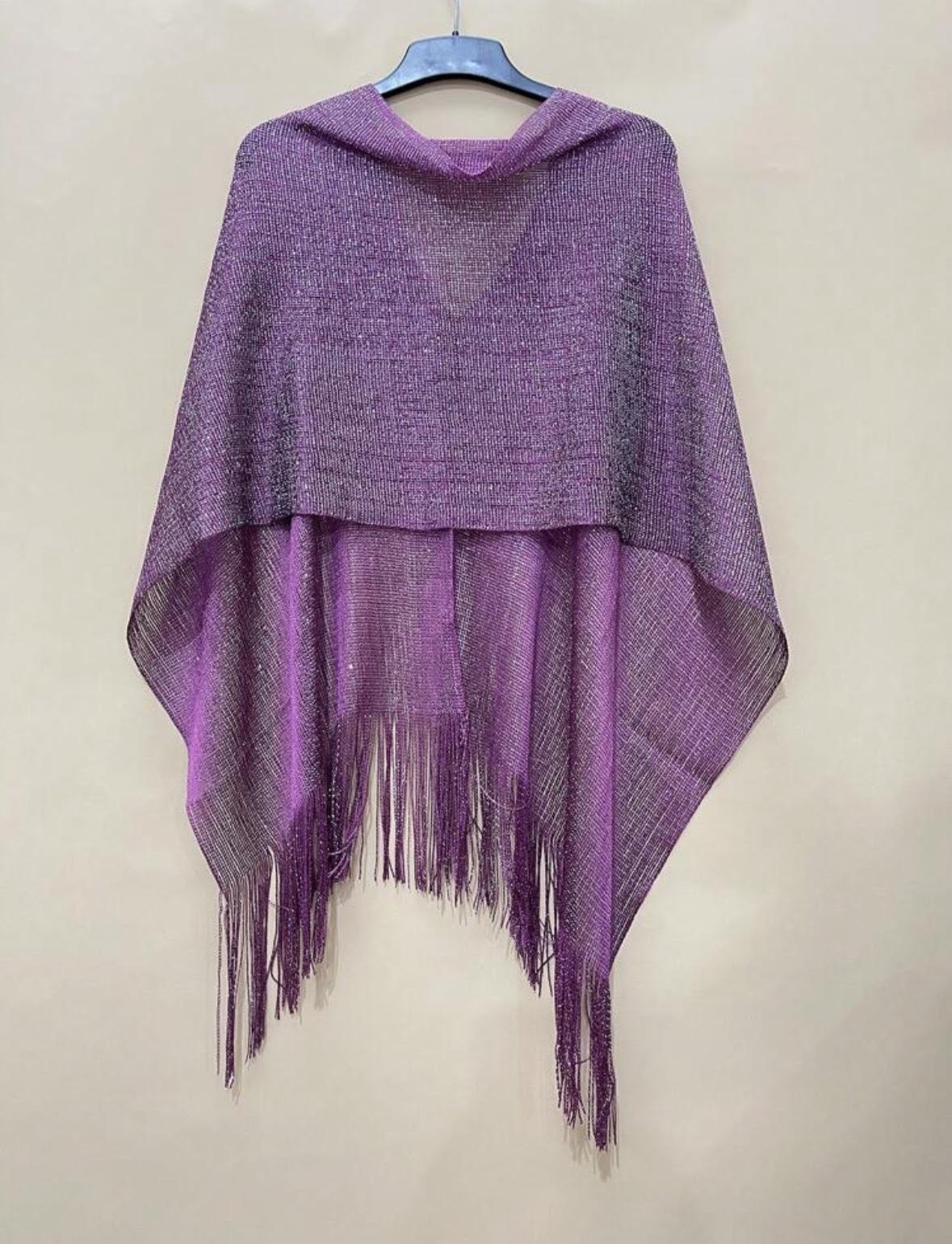 Sc2404128165195633 glitz fringed poncho Plum